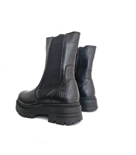 Vista trasera botas Coronel Tapiocca mujer piel negra