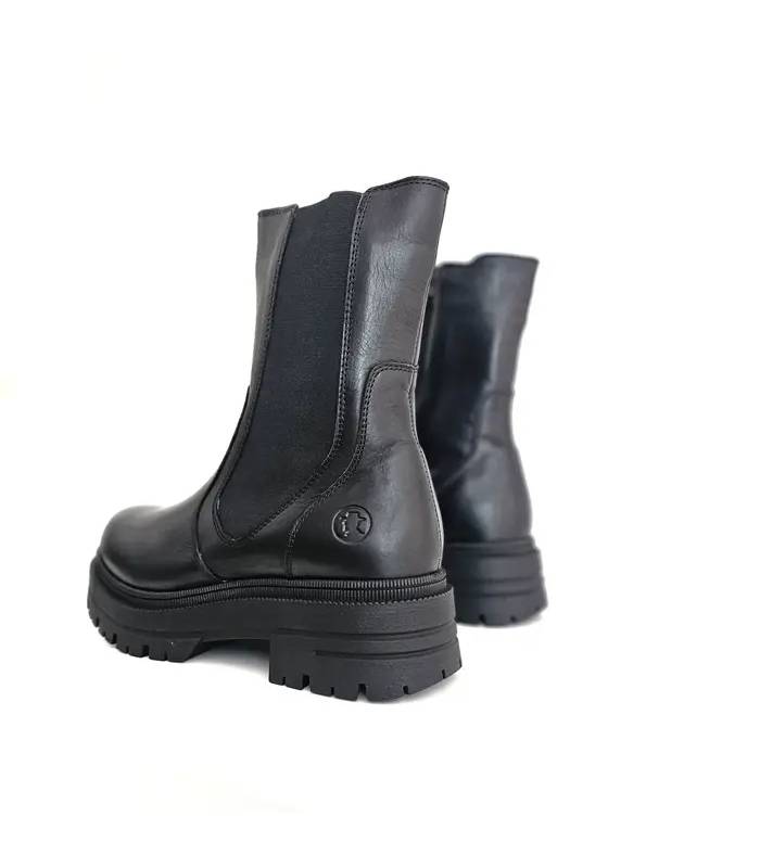 Vista trasera botas Coronel Tapiocca mujer piel negra