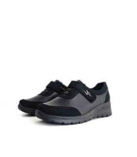 zapatos mujer velcro cómodos Fly Flot negros