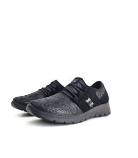 Zapatos FlyFlot mujer cordones elásticos negros