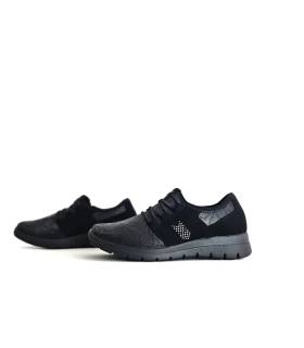 Zapatos FlyFlot mujer microfibra elástica negros