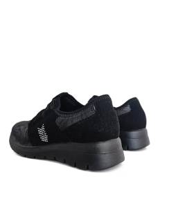 Vista trasera zapatos mujer FlyFlot negros