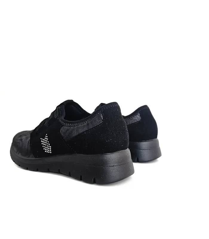 Vista trasera zapatos mujer FlyFlot negros