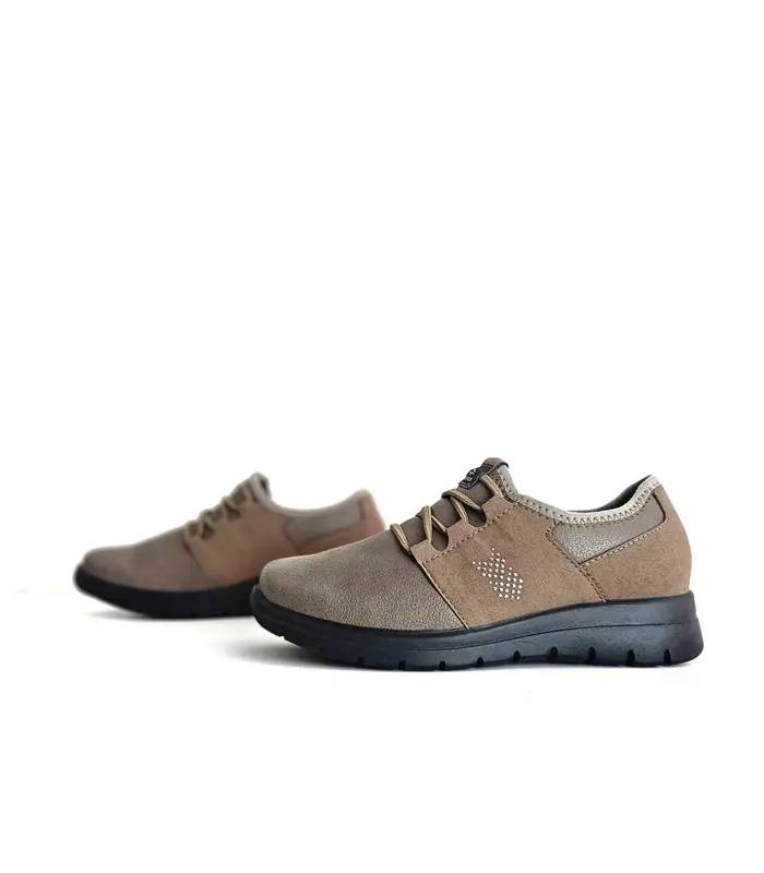 Zapatos FlyFlot mujer beige perfil lateral