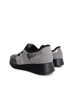 Vista trasera zapatos FlyFlot mujer gris