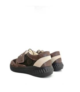 Vista trasera zapatos mujer Suave marrón beige