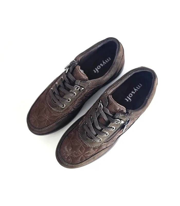 Zapatos Mysoft mujer cordones elásticos y cremallera