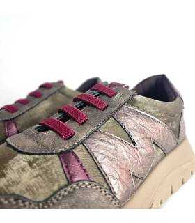 Detalle cordones elásticos zapatos Mysoft mujer