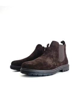 Botines hombre Chelsea impermeables G Comfort marrón vista frontal