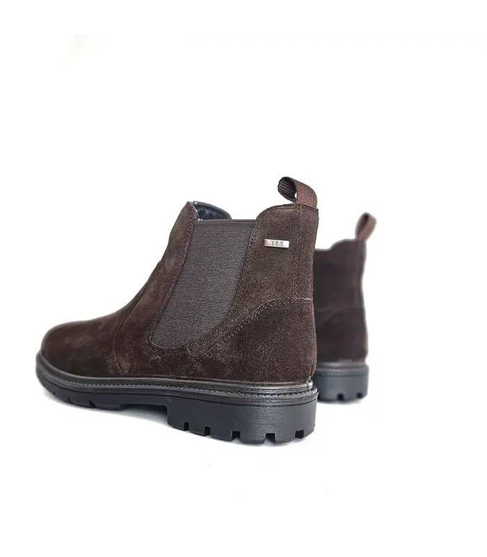 Vista trasera botines hombre impermeables marrón G Comfort