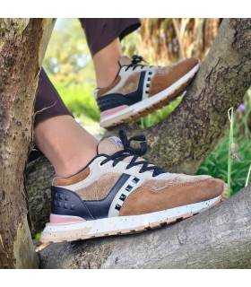 Zapatillas Xti mujer invierno casual marrón beige con pelo sintético puestas