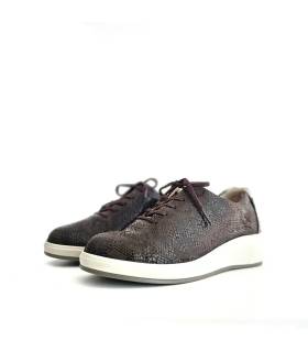 Zapatos mujer horma ancha Suave animal print marrón