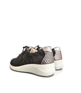 Vista trasera zapatos mujer Suave marrón chocolate