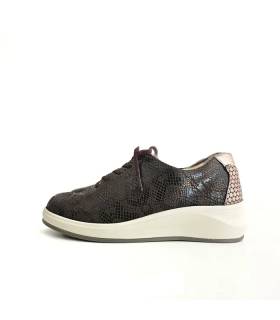 Zapatos Suave by Leyland mujer piel serpiente marrón