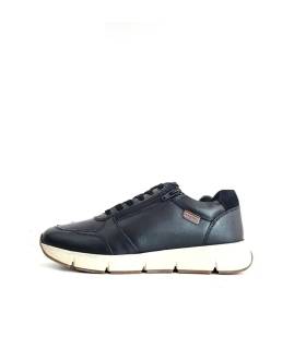 Perfil zapatos casual hombre piel negra Baerchi