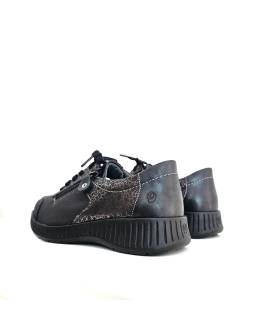 Vista trasera zapatos Suave Joe mujer negros