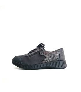 Perfil zapatos mujer Suave Joe negros horma ancha