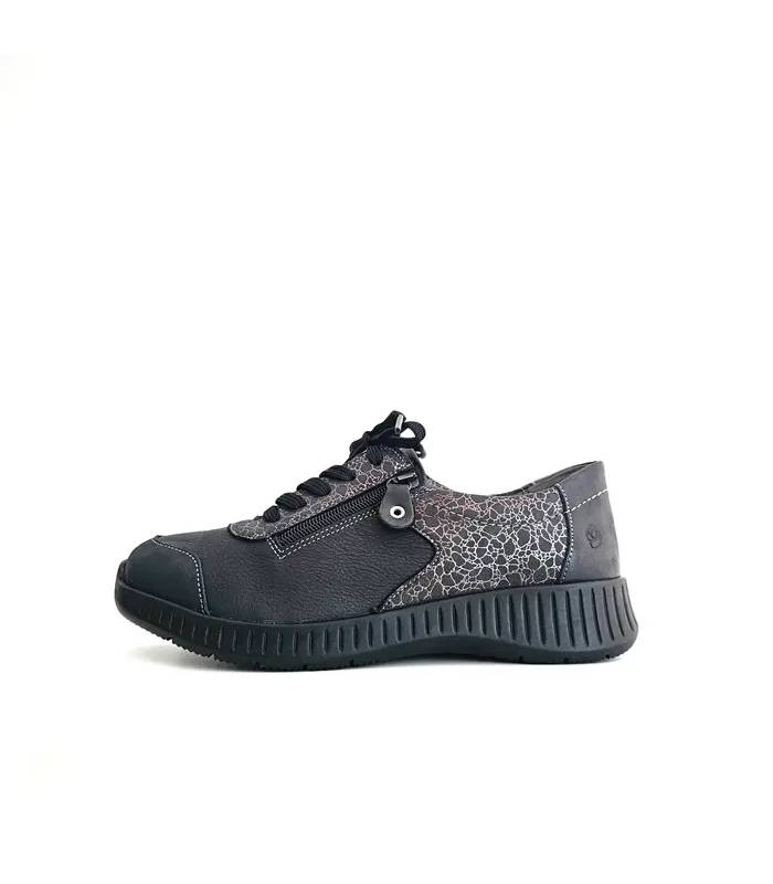 Perfil zapatos mujer Suave Joe negros horma ancha