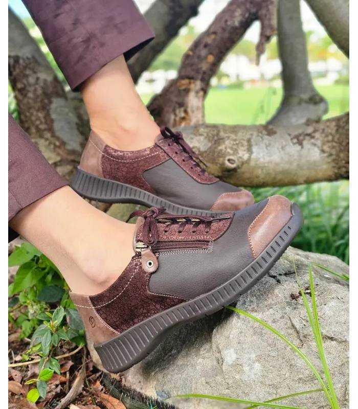 Zapatos Suave by Leyland Joe mujer horma ancha marrones puestos