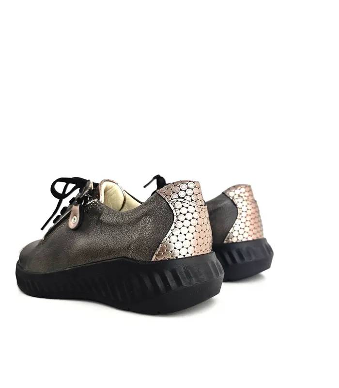 Vista trasera zapatos Suave Ani mujer marrón grisáceo