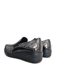 Vista trasera mocasines Doctor Cutillas mujer con cuña
