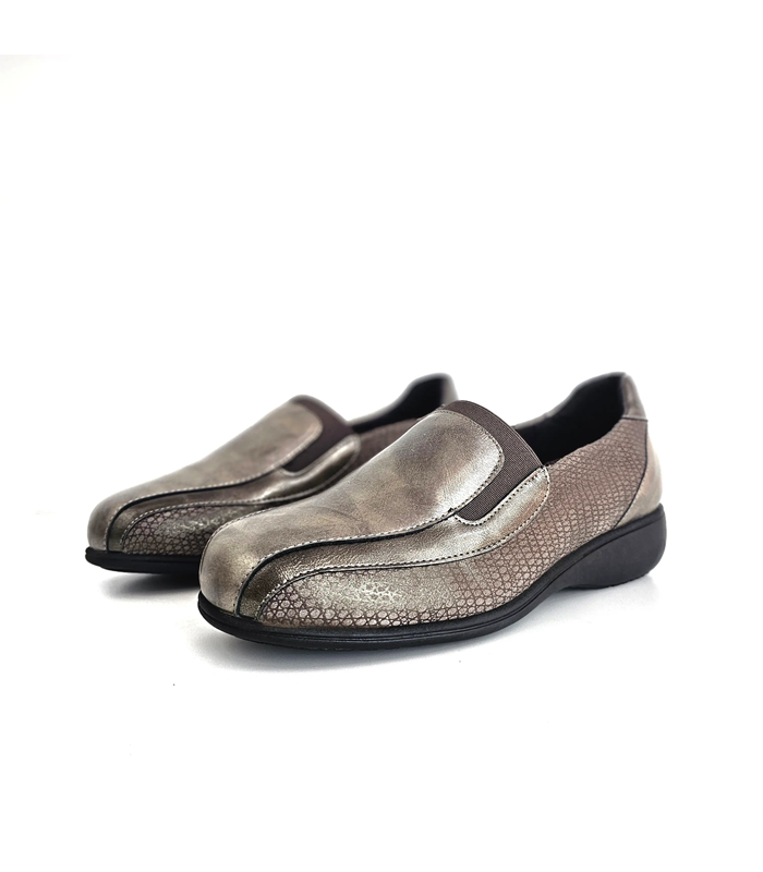 Zapatos mujer horma ancha Doctor Cutillas negros beige