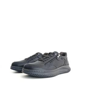 Zapatos casual hombre piel negra Luisetti vista frontal