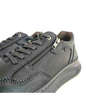 Detalle cremallera zapatos Luisetti hombre negros