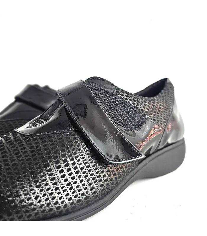 Zapato Doctor Cutillas mujer negro con zona elástica