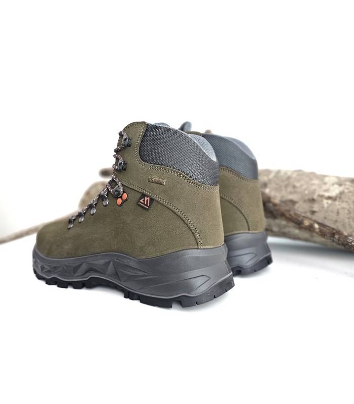 Vista trasera botas Chiruca hombre Gore-Tex verdes