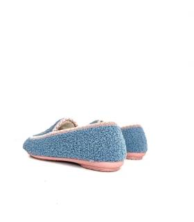 Vista trasera zapatillas mujer cerradas invierno azules