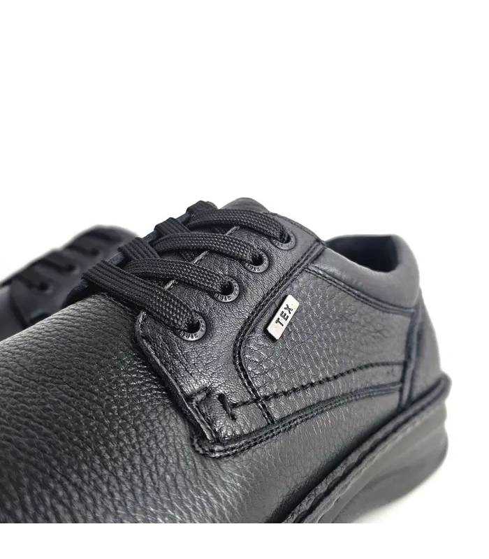 Detalle zapatos hombre horma ancha G Comfort negros