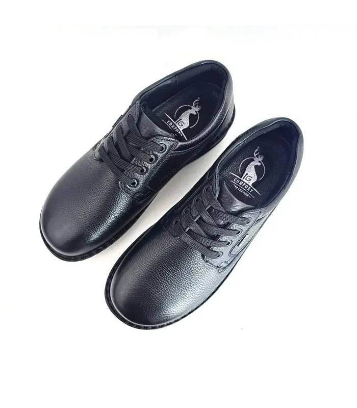 Vista superior zapatos G Comfort hombre piel negra