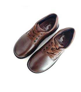 Vista superior zapatos G Comfort hombre piel marrón