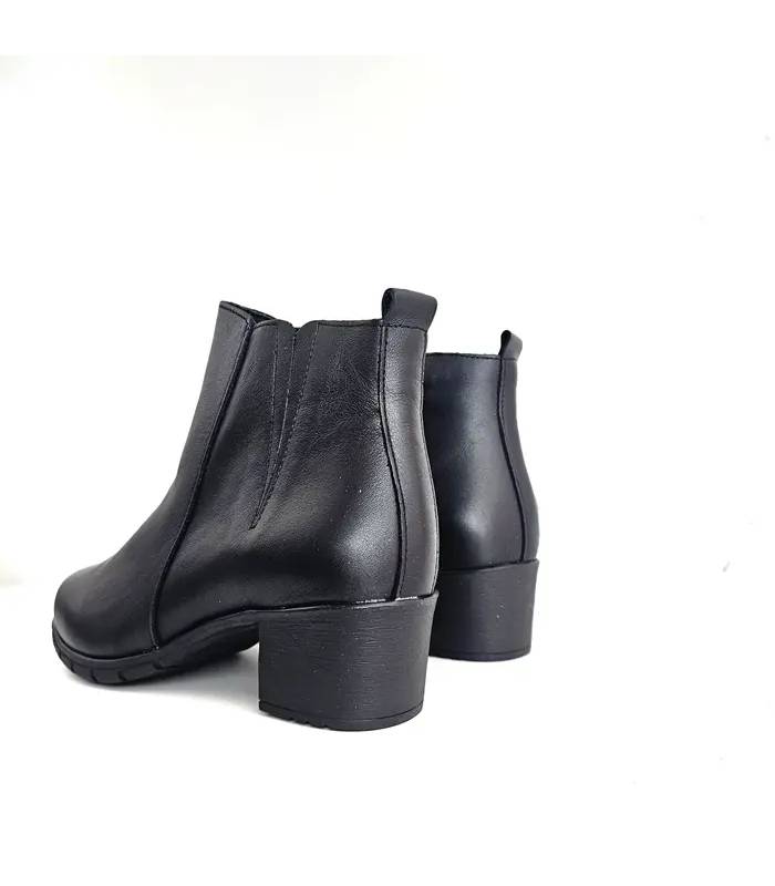Vista trasera botines mujer tacón medio Valerias