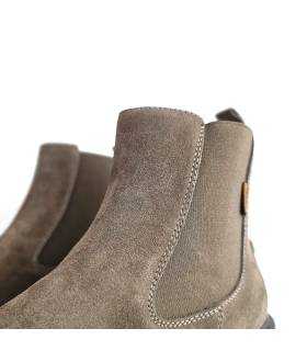 Detalle piel serraje botines Coronel Tapioca beige