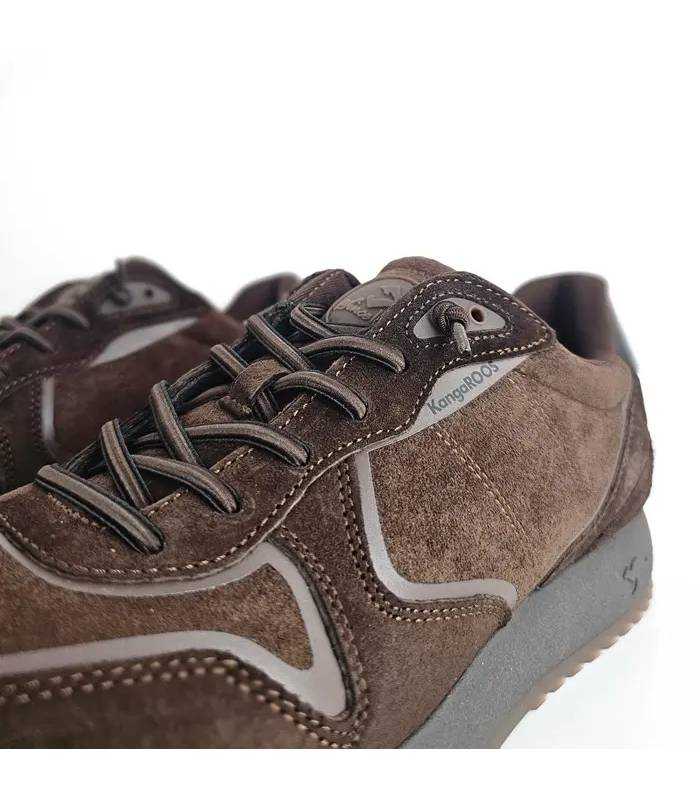 Detalle cordones elásticos Kangaroos hombre marrón