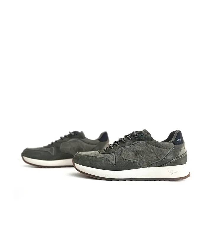 Perfil zapatillas Kangaroos hombre serraje caqui