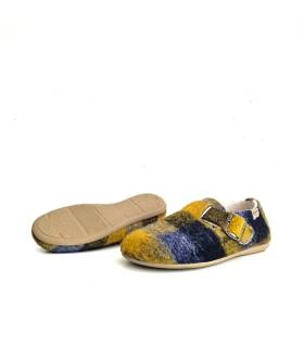 Suela zapatillas Cabrera mujer hebilla cuadros