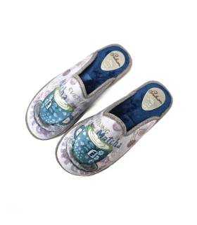 Zapatillas mujer Pelusín matcha vista superior