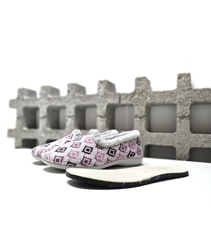 Zapatillas Pelusín mujer rosa con plantilla extraíble