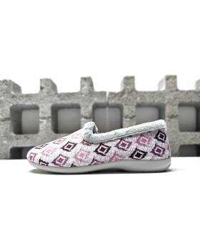 Perfil zapatillas casa mujer Pelusín rosa invierno
