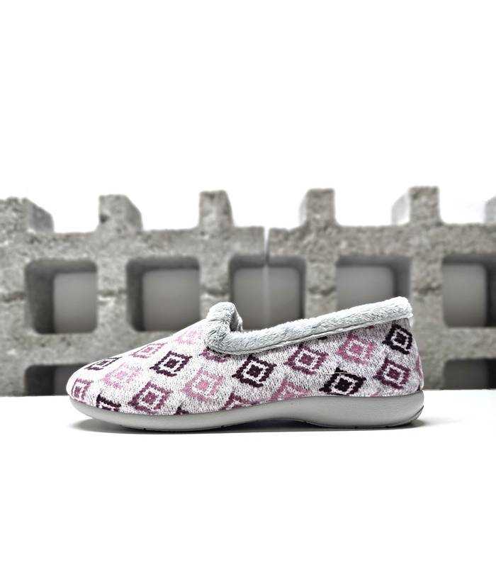 Perfil zapatillas casa mujer Pelusín rosa invierno