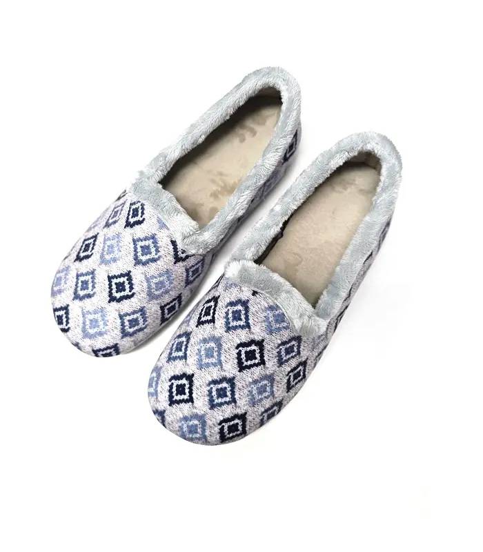 Vista superior zapatillas Pelusín mujer cerradas azul