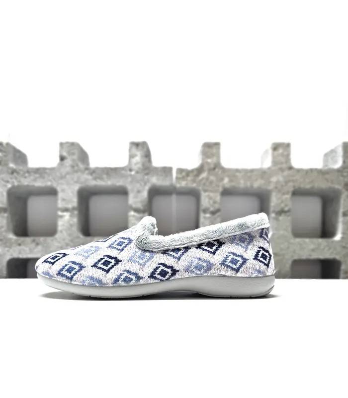 Perfil zapatillas Pelusín mujer cerradas azul