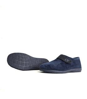 Suela antideslizante zapatillas casa hombre velcro Cabrera