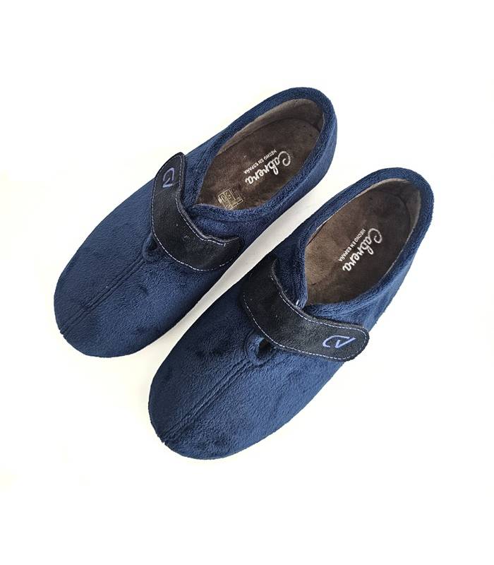 Vista superior zapatillas casa hombre velcro Cabrera 9044