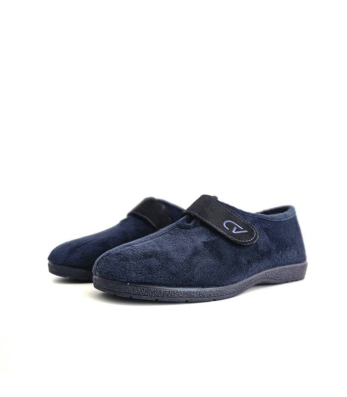 Zapatillas Cabrera hombre azul marino con apertura amplia