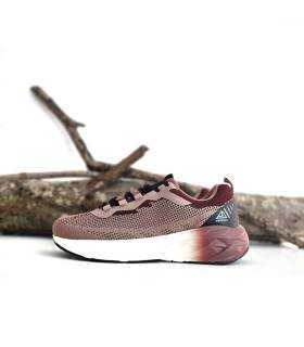 Perfil zapatillas mujer Paredes Aroba rosa y granate