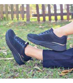 Zapatillas Mujer Skechers BOBS Arch Fit Elev8 Negro puestas
